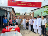 Mặt trận Tổ quốc phường Ninh Thạnh tổ chức Lễ khởi công xây nhà Đại đoàn kết cho hộ ông Nguyễn Đăng Khoa