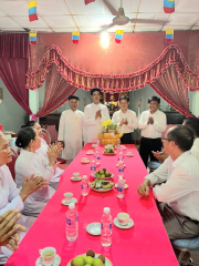 Xã Nhơn Hòa Lập thăm các tổ chức tôn giáo sau khi sắp xếp đơn vị hành chính