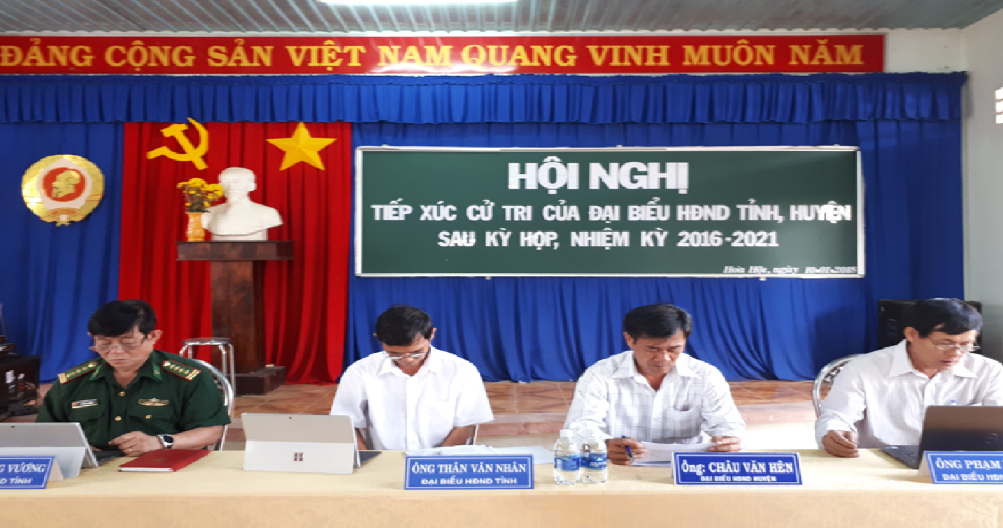 Đại biểu HĐND tỉnh, huyện: Tiếp xúc cử tri 3 xã Hòa Hội, Hòa Thạnh, Biên Giới, huyện Châu Thành