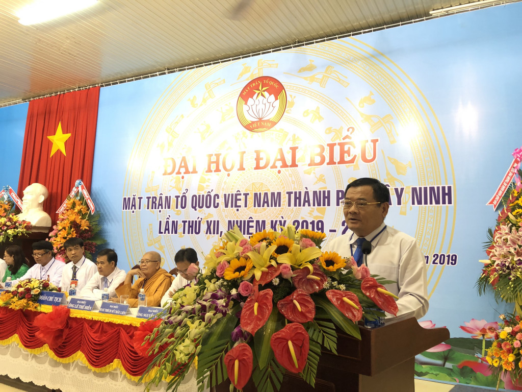 ĐẠI HỘI ĐẠI BIỀU MTTQVN THÀNH PHỐ TÂY NINH LẦN THỨ XII, NHIỆM KỲ 2019 – 2024