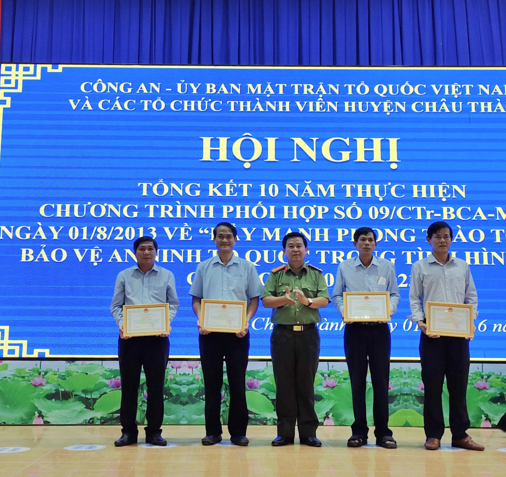 MTTQ Việt Nam huyện Châu Thành với phong trào “Toàn dân bảo vệ an ninh Tổ quốc trong tình hình mới” (giai đoạn 2013-2023)